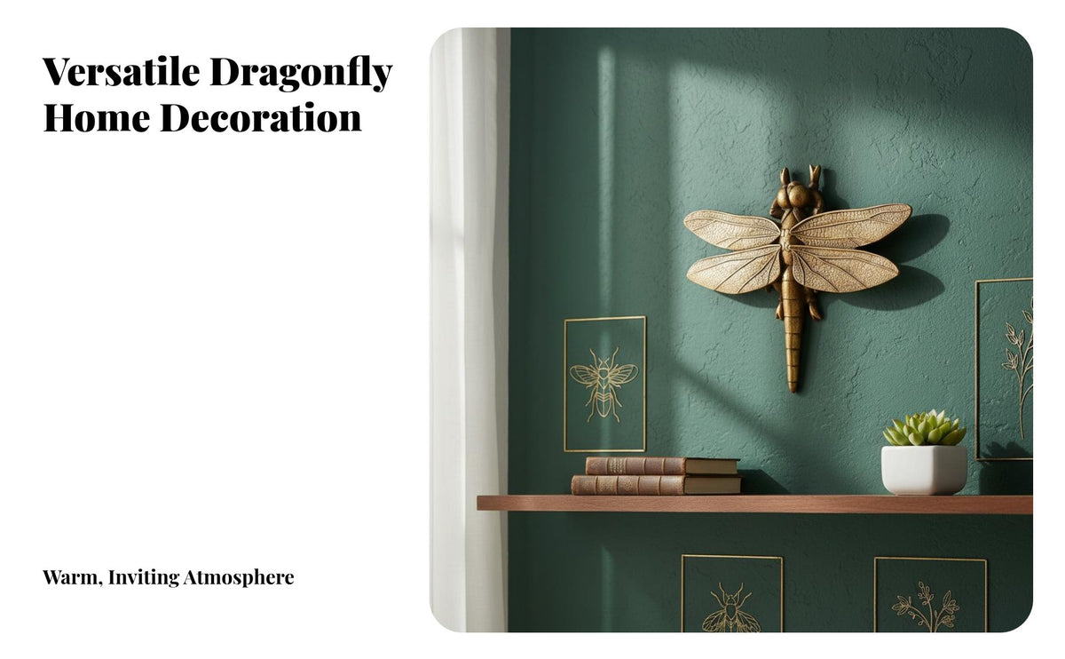 Dragonfly Wall Decor Retro Design 3D Dragonfly Wall Decor Detailed Home Decoration for Collectors