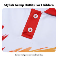 Kids Cheerleading Performance Costume, School Uniform, Patriotic Day, Unisex, Squad Dance