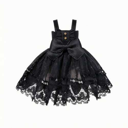 OB11 Doll Dress Bow Waist Sleeveless Doll Dress Decorative Buttons 1/12 BJD Outfit