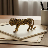 Chinese Astrological Tiger Figurine Handmade Vintage Tiger Paperweight