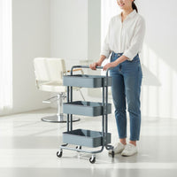 Hairdressing Tool Cart Movable Mobile Storage Rack Large Capacity for Kitchen