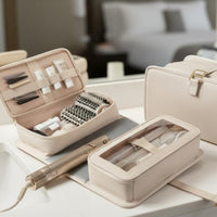 Foldable Hair Styling Tool Travel Bag Waterproof Heat Resistant Hair Tool Organizer Bidirectional Zipper