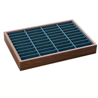40-Slot Bracelet Tray Walnut Finish Bracelet Organizer Tray Organized Storage