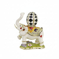 Elephant Trinket Box Hinged Elephant Jewelry Holder Auspicious for Collectors
