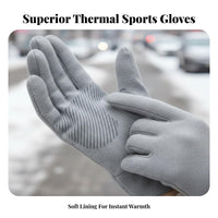 women's Winter Gloves Non-Slip Grip Fleece Lined Gloves Cold Weather Accessory Soft and Skin-Gentle Hand Coverings Contoured Fit