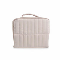 Upright Makeup Organizer Solid Color Quilted Makeup Bag for Home Storage