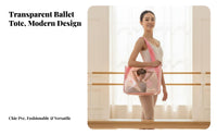 Gift Idea PVC Ballet Bag Reusable Girls Dance Handbag Lightweight for Dancers, Children, Recitals, Daily Use, Shopping