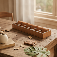 Watch Tray with Cushions Wooden wristwatch Display Tray Modern for Showcase