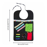 Sensory Activity Apron Multi-Texture Wearable Aid Interactive Features