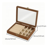 Jewelry Box with Transparent Lid Rectangular Jewelry Box Elegant for Vanity