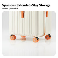 Large Capacity Hardside Suitcase Hardshell Protection Wide Handle Rolling Trunk Anti-Rupture Zipper for Travelers, Airports, Vacations
