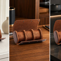 Watch Roll with 3 Slots Portable Organizer Safeguarding for Travelers