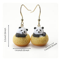 Panda Dangle Earrings Three-Dimensional Panda Earrings Cute Jewelry for Teens, Birthday Gifts