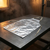 Aluminum Foil Apron Silver Heat-Resistant Apron Shiny