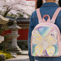 Sequin Fluttery Creature Backpack Reversible Sequins Young Child Fluttery