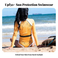 Women's One-Piece Tummy Control Swimwear, Slimming Beach