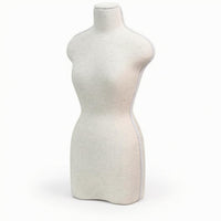 Necklace Display Bust Textured Linen Necklace Stand Tabletop