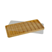Watch Strap Storage Box Bamboo Wood Watch Strap Organizer Visible Window