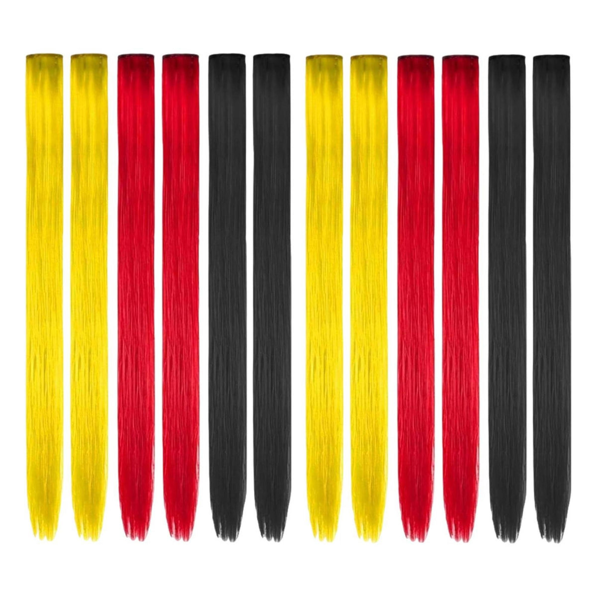 12 Pieces Hair Extensions with Clips Colorful Clip-in Hairpieces Long