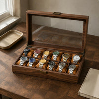 Wooden Watch Box Dust Protection Watch Display Box Easy to Clean