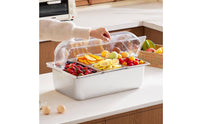 Transparent Hinged Lid Pastry Cover Particle-Resistant Buffet Display Cover Buffet Food Protector High Visual Openness Catering