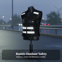 Motorcycle Reflective Vest Wear-Resistant Biker Safety Vest Safeguarding Clothing Long-Lasting Fastener Closure for Night
