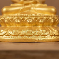Miniature Golden Buddha Statue Feng Shui Sitting Buddha Statue Serene for Travel