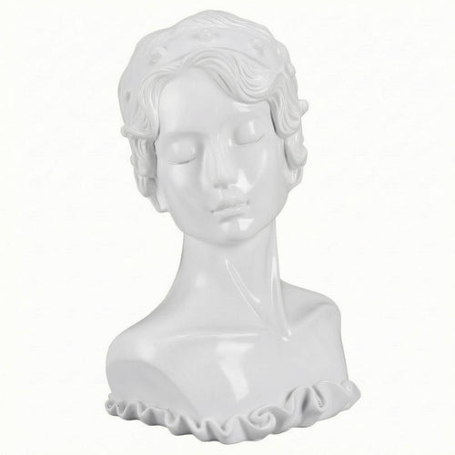 Resin Bust Stand Decorative Earring Necklace Display Bust Smooth Glossy Finish