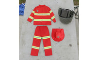 Kids Fire Control Professional Uniform With Accessories Child Firefighter Dress-up Clothes Fire Team Leader Role Play Kit
