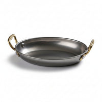 One-Piece Construction Oval Stainless Steel Tray Serving Piece Tableware Easy to Clean