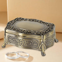 Jewelry Gift Box Luxury Look Vintage Jewelry Box Easy to Clean for Vanity