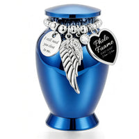 Keepsake Urn with Photo Pendant Personalized Ash Holder Polished for Office Desk
