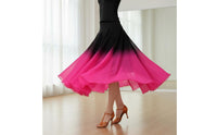 Gradient Color Swing Skirt Breathable Long Modern Dance Skirt Elastic Waist for Dancers, Artists