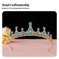 Crystal Birthday Tiara Sparkling Crystal S Crystal Princess Crown Crystal Tiara Jeweled Regal Gathering Crown for Wedding