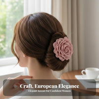 Floral Flower Hair Grip French Design Floral Hair Grip Large Flower Jaw Grip Elegant Design Statement Piece for Women
