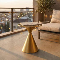 Conical Table Base Metallic-Look Finish Cross Braced Base Support Metal Table Pedestal Reinforced Furniture Part No Assembly