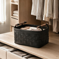 Bra Storage Basket Nesting Design Leather Storage Basket for Dressing Room
