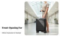 Large Capacity Front-Unfastening Foldable Suitcase Lightweight Front-Unfastening Hard-Shell Suitcase 360° Wheels Luggage Wet and Dry Separation for Travelers, Adults, Women, Business Trips, Vacations, Vacation, Airports
