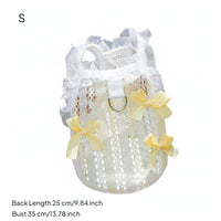 Lightweight Ruffle Trim Cat Camisole Easy On and Remove Princess Design Pet Dress Secure Fasteners for Cats, Kittens, Parties, Outdoor
