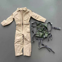 Doll Pilot Suit Long Sleeves Pilot a Single-Piece Garment Stitched Seams