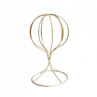 Gold Hat Display Stand Minimalist Design Wireframe Hat Holder Metal Hairpiece Holder Multi-Use Desktop Hairpiece Stand