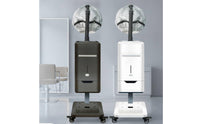 Floor-Standing Hair Steamer 110V Silver-Toned Hooded Hair Steamer Beauty Equipment Caster Wheels