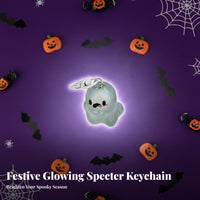 Luminous Ghost Charm Illuminatein-the-Dark Keychain Jelly-Like Texture