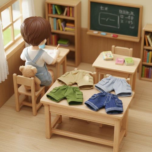 Doll Pants Cute Design Miniature Doll Design Miniature Cargo Trousers for Setups
