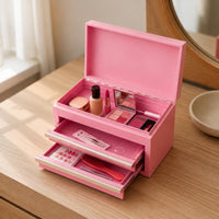 Three-Tier Storage Box Painted Finish 3 Tray Tool Chest Long-Lasting