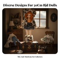 30cm Doll Clothes to-Wear Ensemble BJD Doll Outfit Set BJD Clothes Set for Hobbyists, Display