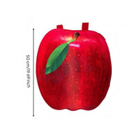 Red Apple Costume Printed Apple-Shaped Costume Shoulder Straps