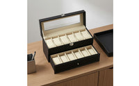 Drawer Watch Box Padded Compartments Watch Drawer Box All-Around Protection