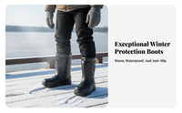 Lightweight EVA Cold Weather Boots Wear Resistant Fleece Lined Winter Boots Cushioned Comfort for Fishermen, Workers