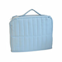 Upright Makeup Organizer Solid Color Quilted Makeup Bag for Home Storage